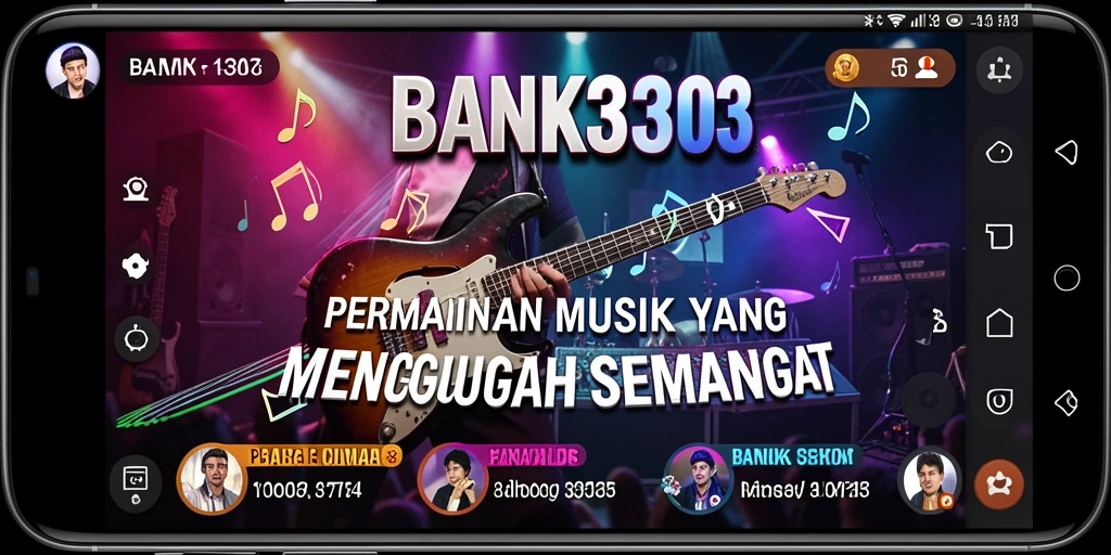 Tampilan gameplay BANK303 yang penuh warna dan dinamis.