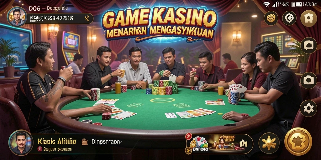 Tampilan menarik dari gameplay Kasino D06 yang seru dan mendebarkan.