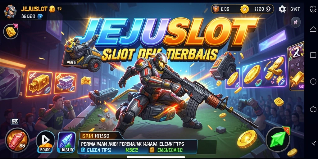 Screenshot menunjukkan keseruan gameplay JEJUSLOT dengan karakter unik.