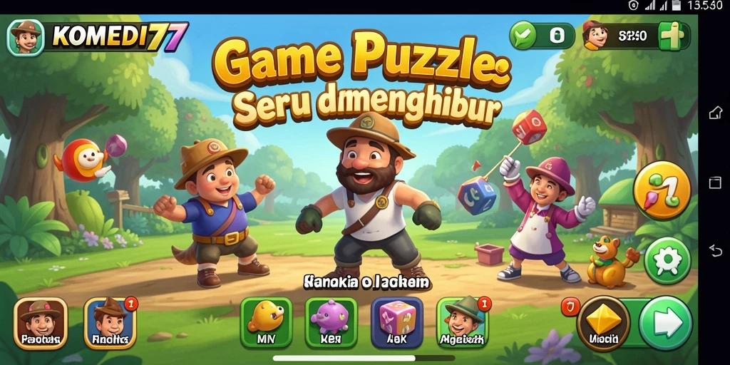 Tampilan seru gameplay KOMEDI77 dengan teka-teki yang menantang.