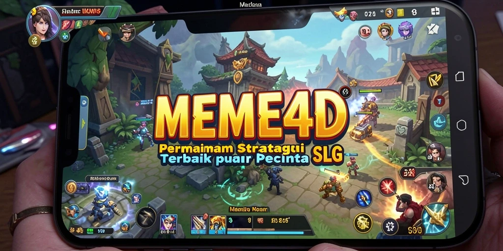 Tampilan aksi seru dalam permainan strategi MEME4D.
