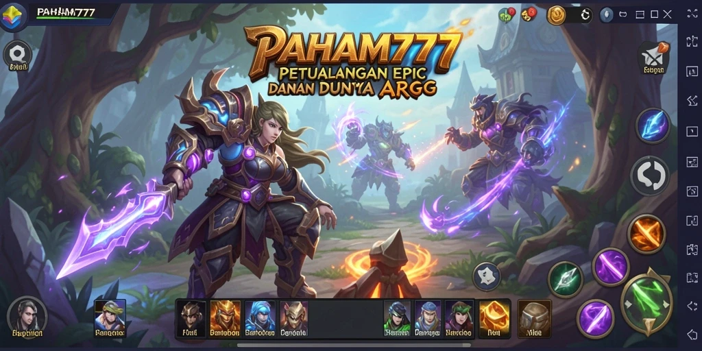 Gameplay seru PAHAM777 dengan pertarungan ARPG yang mendebarkan.