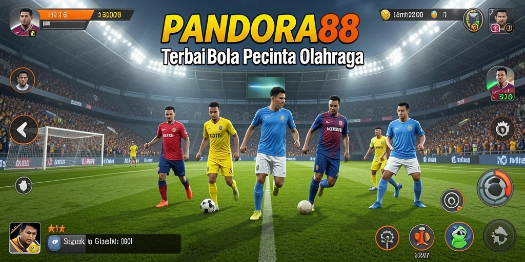 Tampilan gameplay sepak bola yang mendebarkan di PANDORA88.