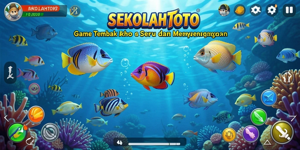Tangkapan ikan seru dalam gameplay SEKOLAHTOTO.