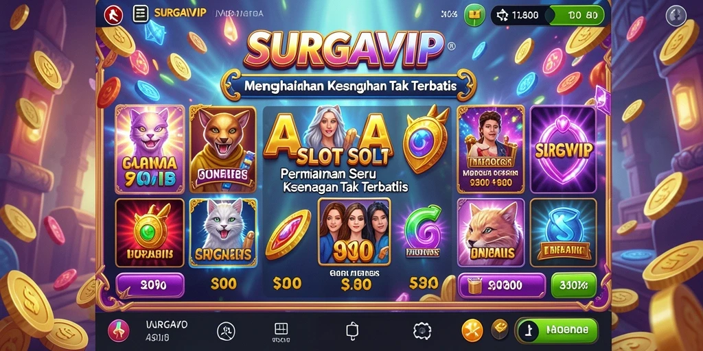 Tampilan menarik dari gameplay <strong>SURGAVIP</strong> yang penuh warna dan seru.